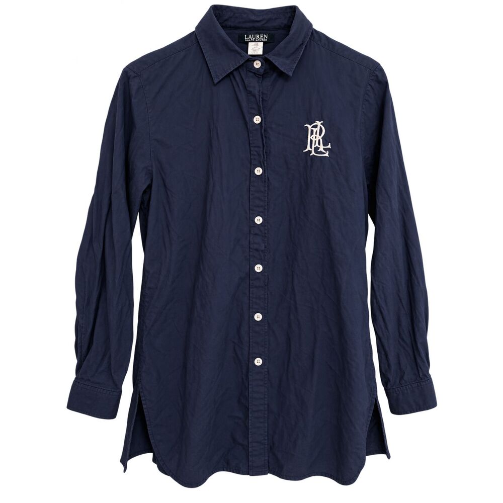 Lauren Ralph Lauren Navy Button-Up Shirt – Size Small
